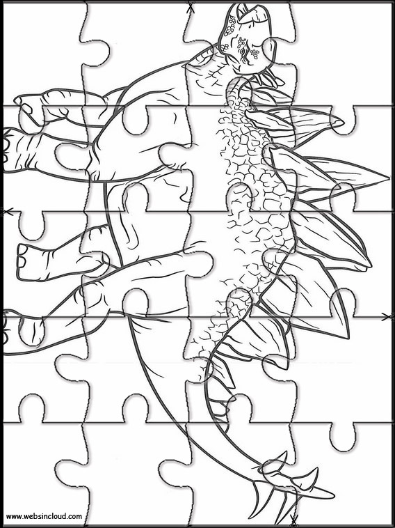 Puzzles Recortables para Imprimir para Niños Jurassic World 25