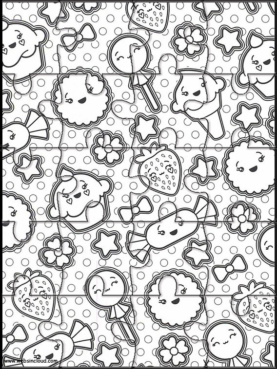 Puzzles para Imprimir para Niños Kawaii 3