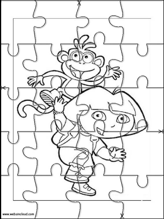 Puzzles para Imprimir Niños Dora la Exploradora 1