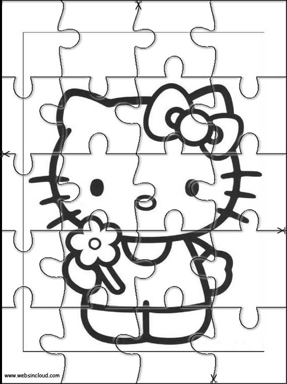 Rompecabezas Recortables para Niños Hello Kitty