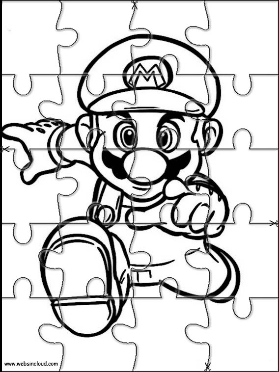 Mario Bros Rompecabezas para Imprimir para 32
