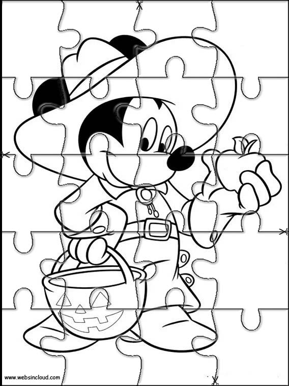 Imrpimir actividades puzzles rompecabezas Mickey Mouse 13