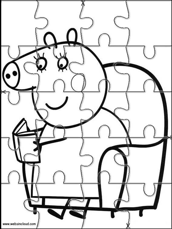 Actividades imprimibles Puzzles recortables Peppa Pig 3