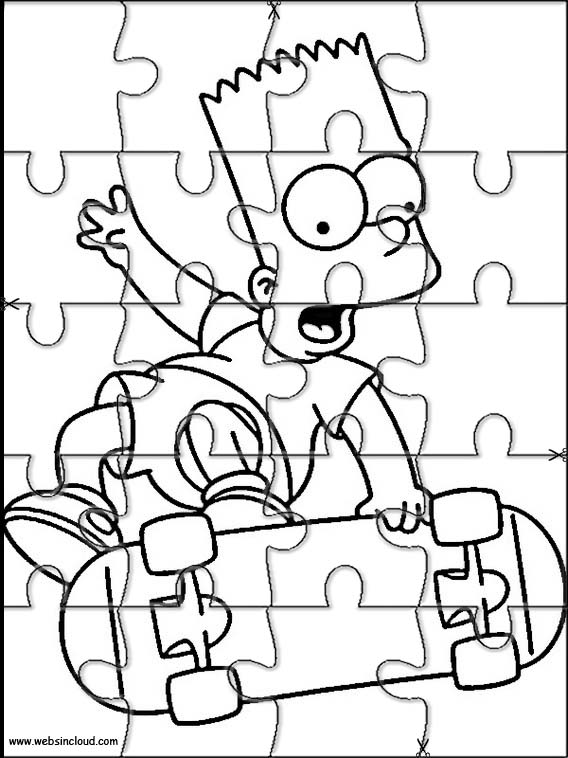 Simpson Puzzles Recortables para Niños 29