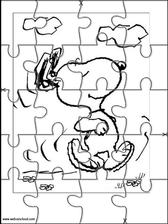 congelado cepillo bibliotecario Snoopy Printable Free Jigsaw Puzzles 23