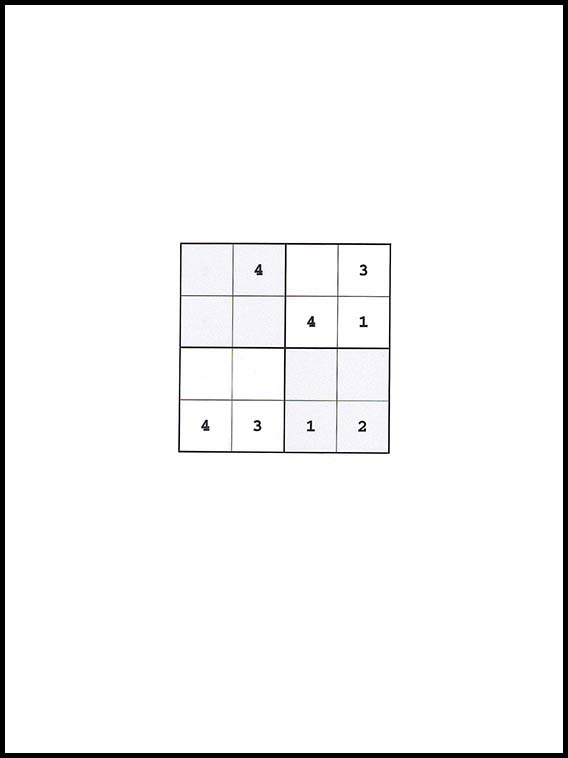 4x4 सुडोकु 10
