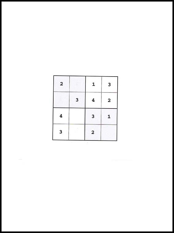 4x4 सुडोकु 9