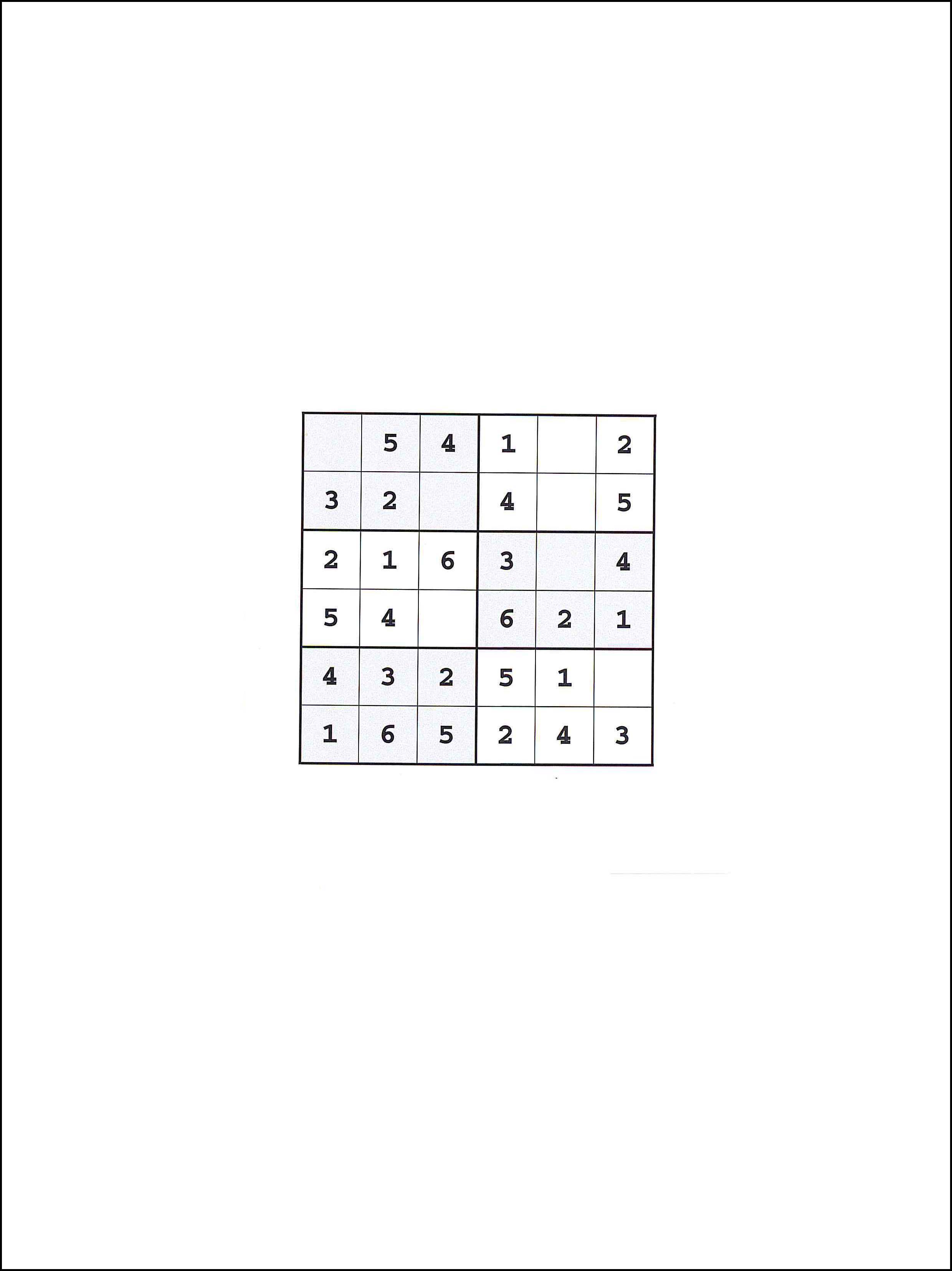 6x6 सुडोकु 13