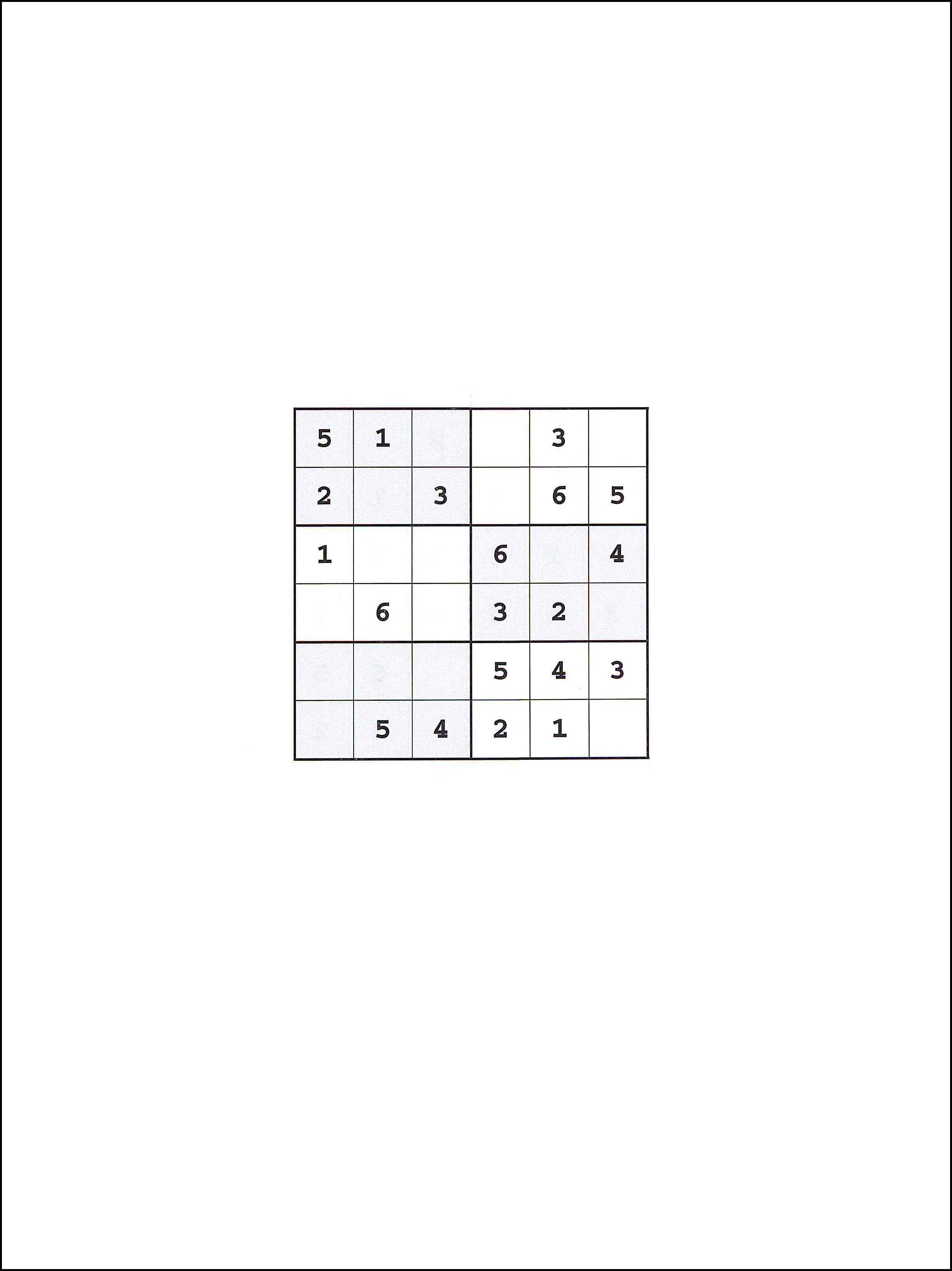 6x6 सुडोकु 8