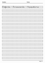 Письмо по клеточкам для изучения испанского языка22