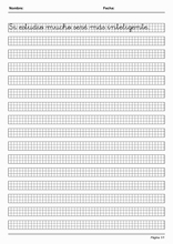 Письмо по клеточкам для изучения испанского языка30