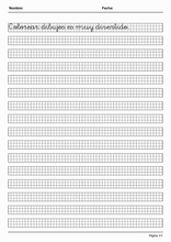 Письмо по клеточкам для изучения испанского языка33