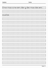 Handscrift in grid to learn Spanish47