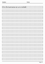 Handscrift in grid to learn Spanish51