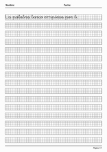 Handscrift in grid to learn Spanish53