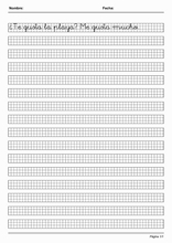 Письмо по клеточкам для изучения испанского языка6