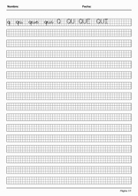Письмо по клеточкам для изучения испанского языка74