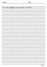 Письмо по клеточкам для изучения испанского языка8