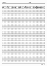 Письмо по клеточкам для изучения испанского языка90