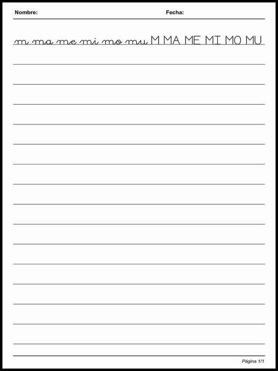 Письмо по простым линиям для изучения испанского языка 14