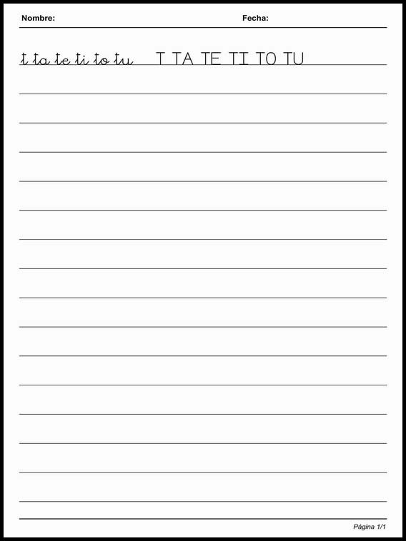 Письмо по простым линиям для изучения испанского языка 21