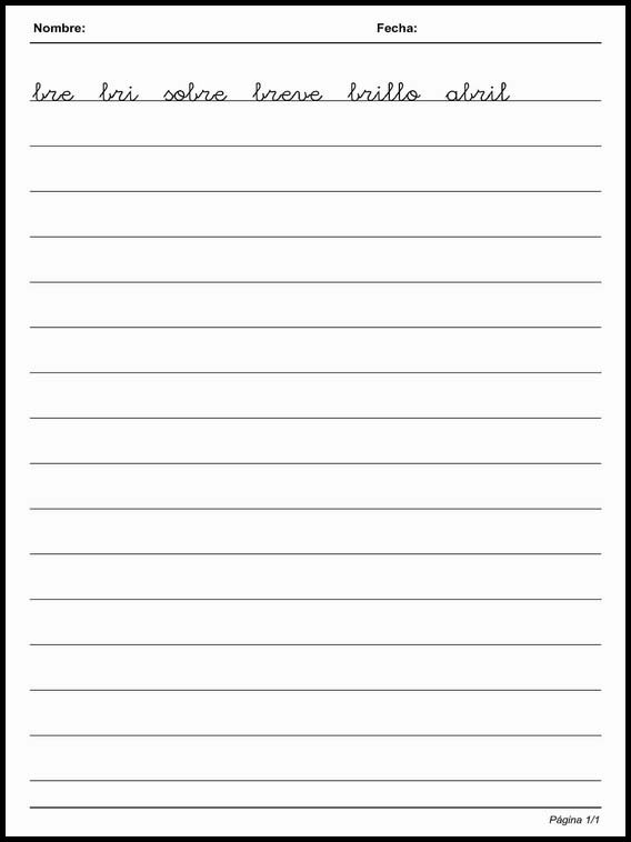 Письмо по простым линиям для изучения испанского языка 28