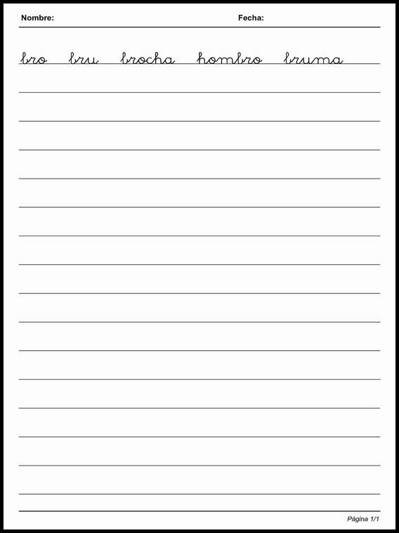 Письмо по простым линиям для изучения испанского языка 30