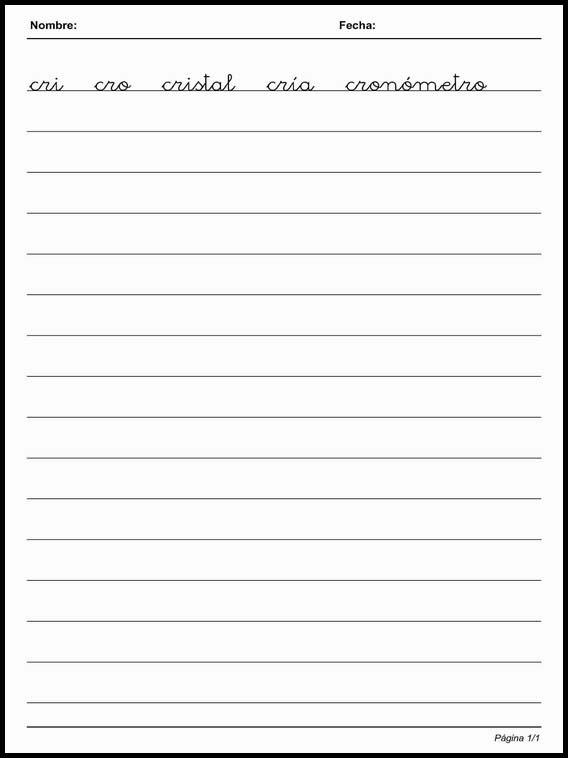 Письмо по простым линиям для изучения испанского языка 31