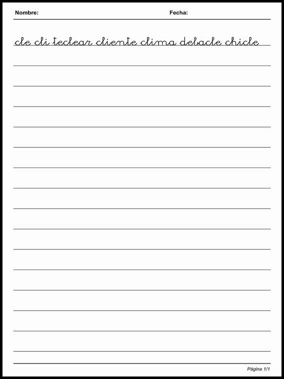 Письмо по простым линиям для изучения испанского языка 37