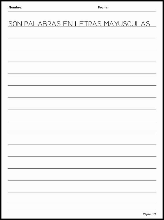 Письмо по простым линиям для изучения испанского языка 45