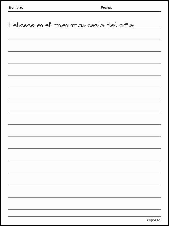 Письмо по простым линиям для изучения испанского языка 62