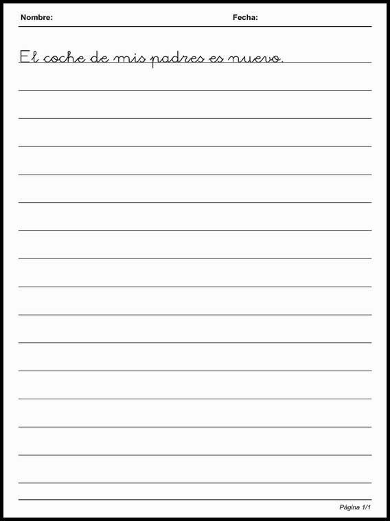 Письмо по простым линиям для изучения испанского языка 63
