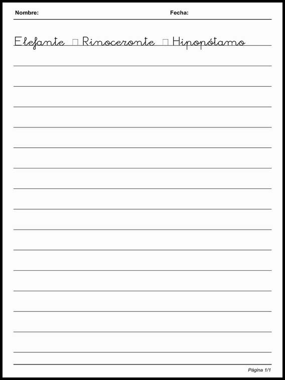 Письмо по простым линиям для изучения испанского языка 66