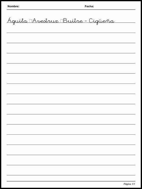 Письмо по простым линиям для изучения испанского языка 68