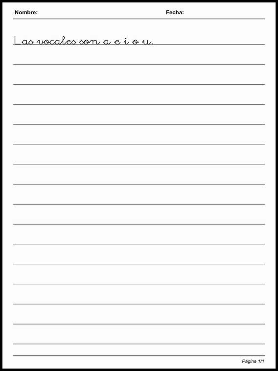 Письмо по простым линиям для изучения испанского языка 78