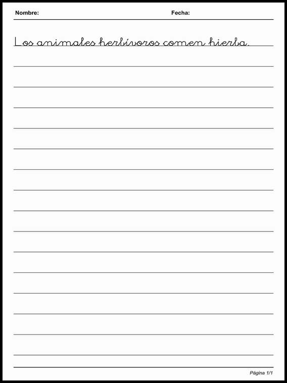 Письмо по простым линиям для изучения испанского языка 86