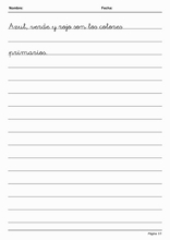 Handwriting in Simple Lines to learn Spanish70