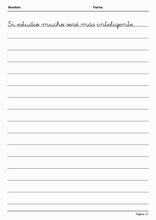 Handwriting in Simple Lines to learn Spanish74