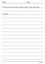 Handwriting in Simple Lines to learn Spanish91