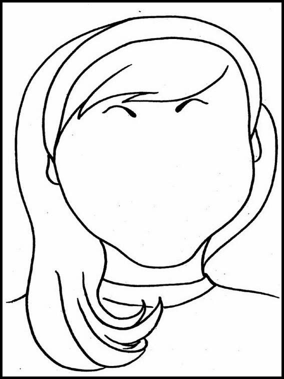 coloring pages of childrens faces