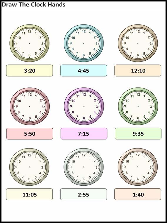 時計の針を示す 11