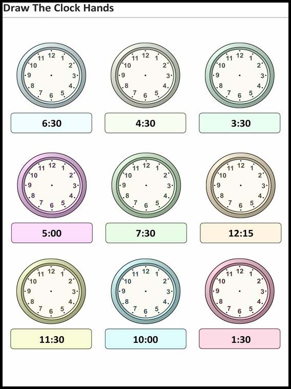 時計の針を示す 14