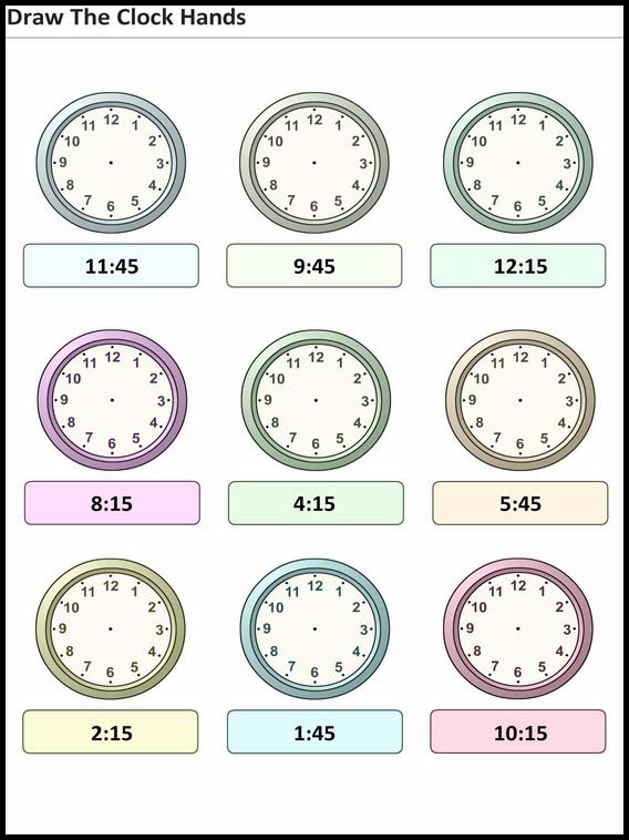 時計の針を示す 16