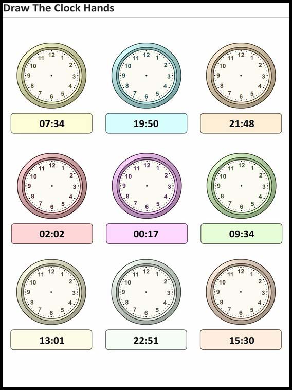 時計の針を示す 18