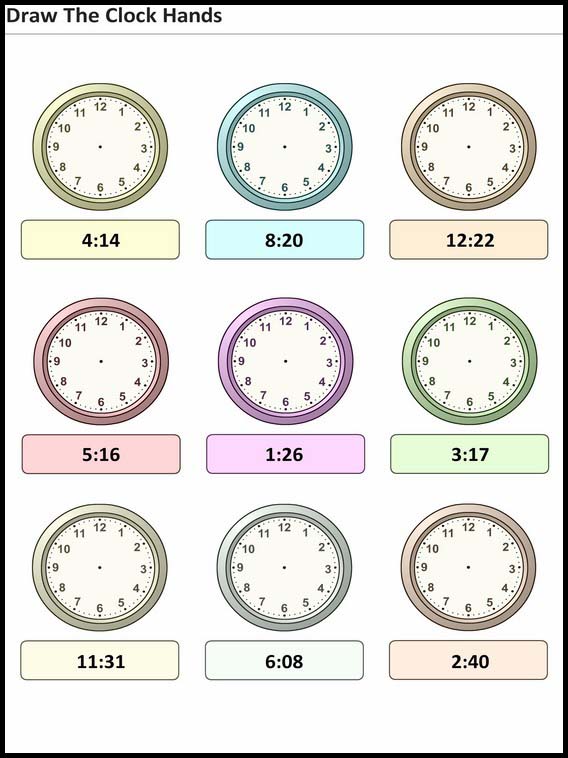 時計の針を示す 8