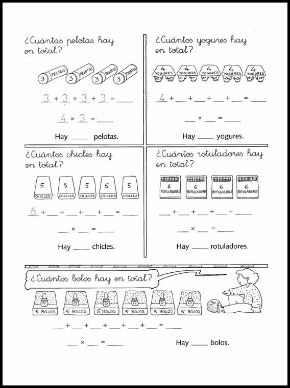 Fun Multiplications to learn Spanish 4