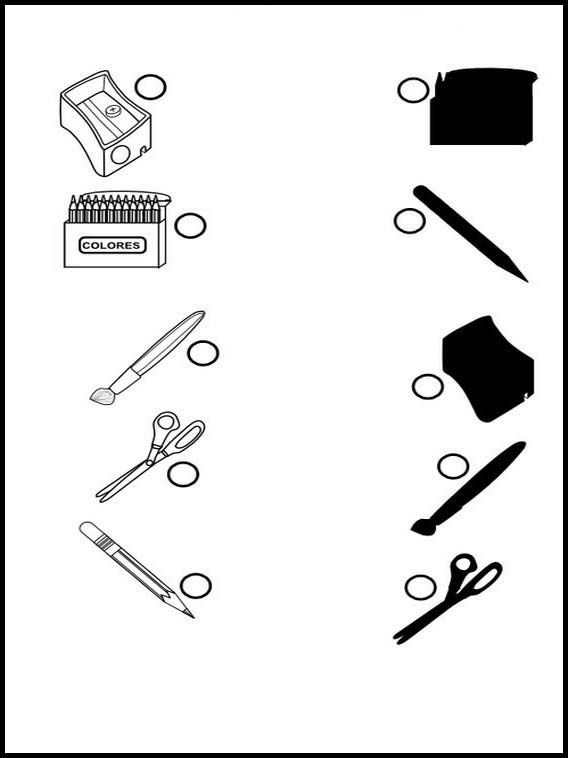 Match the drawings with their shadows 8