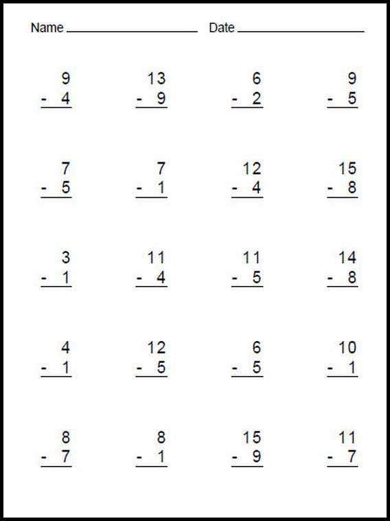 Subtraction easy 13