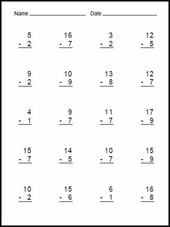 Subtraction easy 14