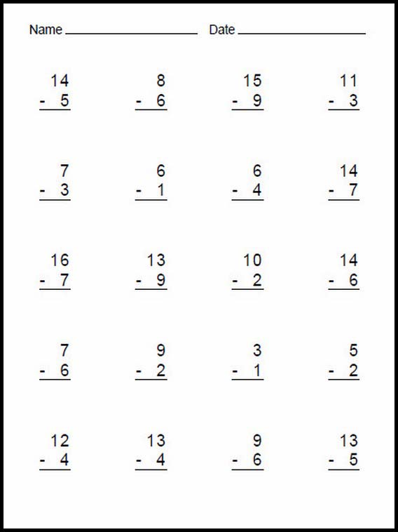 Subtraction easy 17